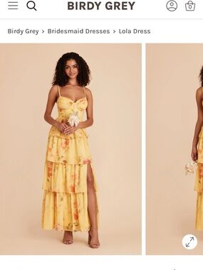 Birdy Grey Lola Tiered Floral Maxi Dress in Yellow Floral